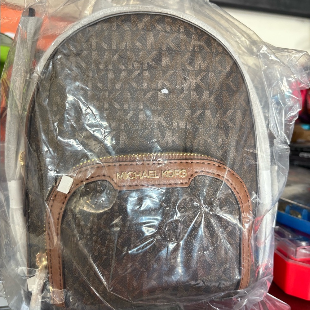 Michael Kors Signature Brown Backpack